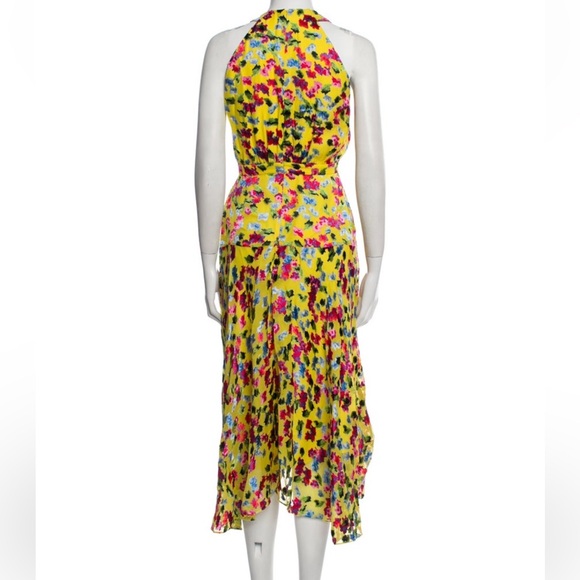 Saloni Rita Abstract Floral Multicolor Halter Midi Dress - Picture 7 of 9